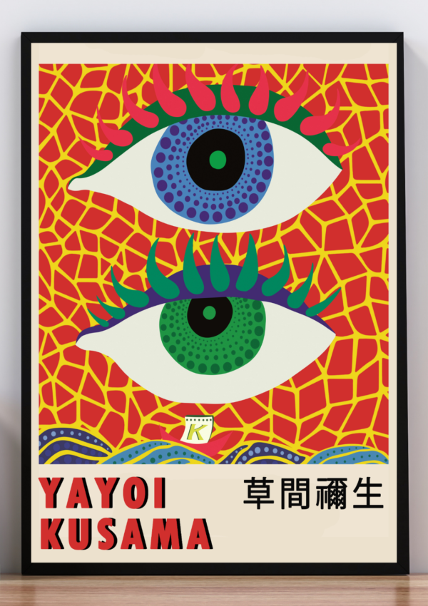 Cuadro yayoi kusama ojos