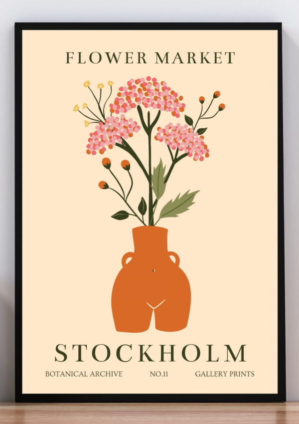 Cuadro flower market VII