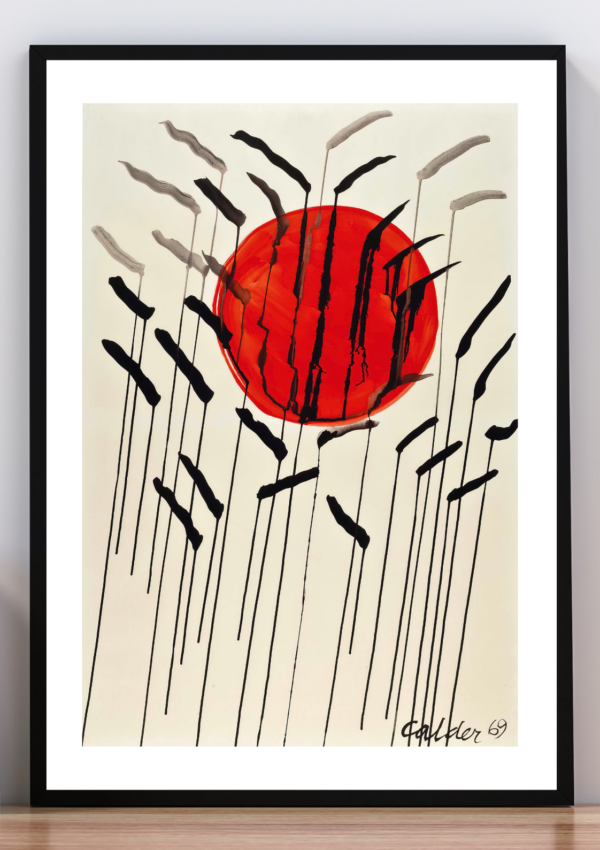 Cattails Calder with red sun 1969
