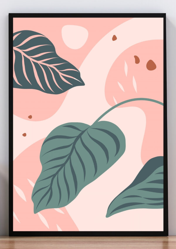 Cuadro hojas de palmera