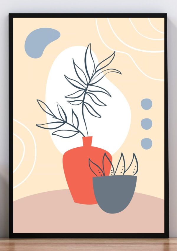 Cuadro hojas abstractas III