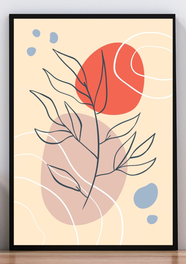 Cuadro hojas abstractas I