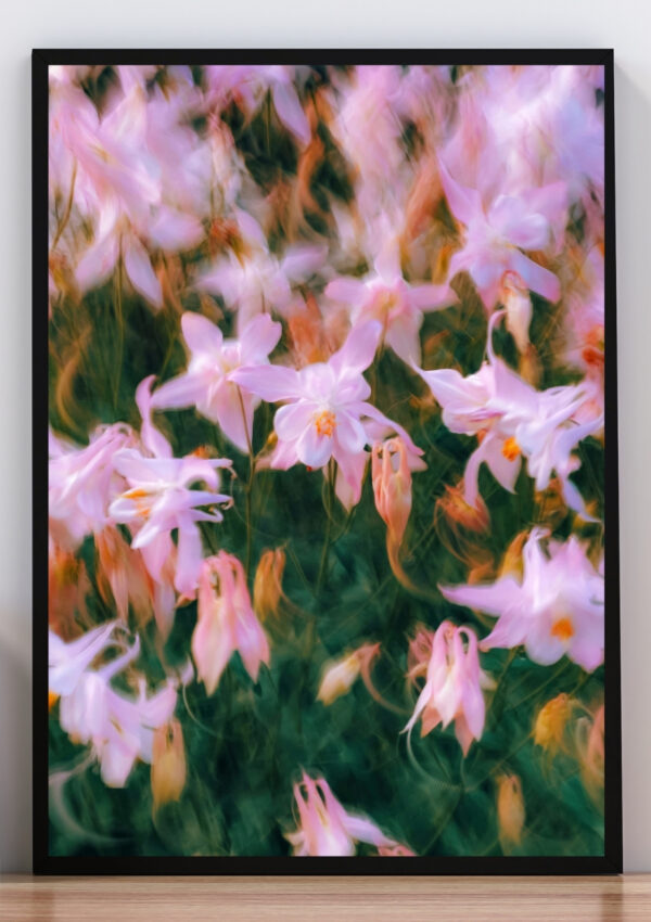 Cuadro foto distorsionada de flores