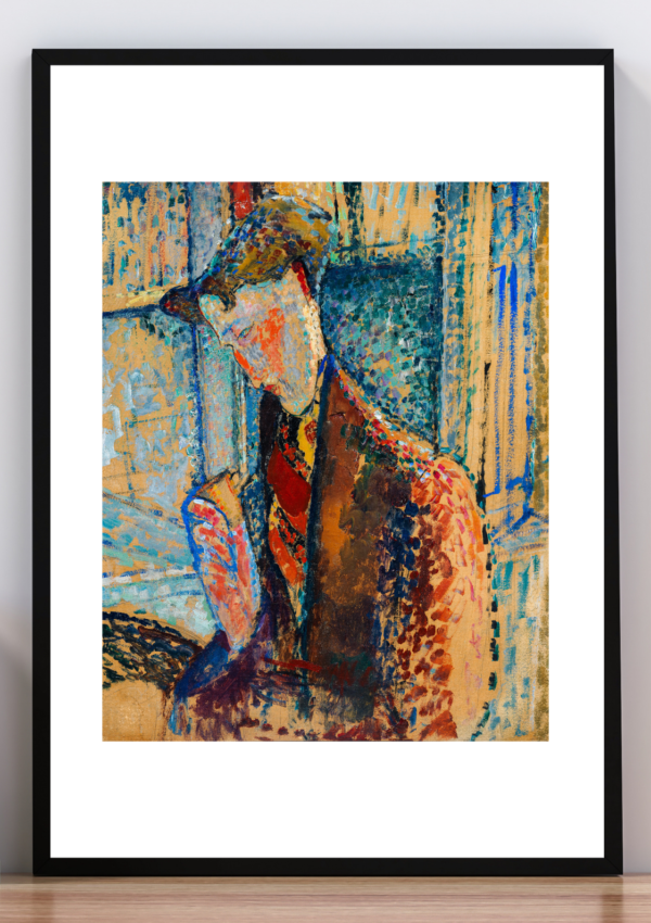 Cuadro hombre sentado. Amadeo Modigliani 1909