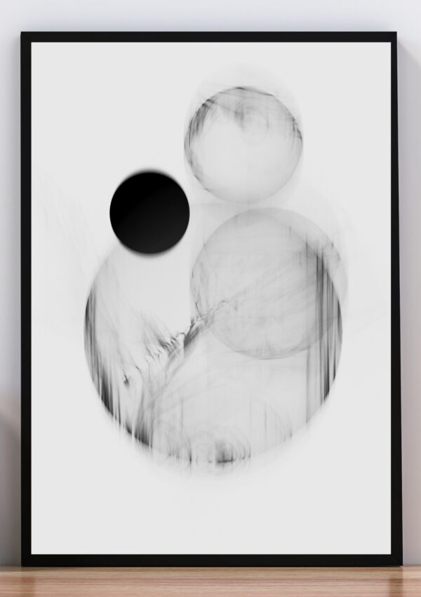 Cuadro foto círculos blanco y negro