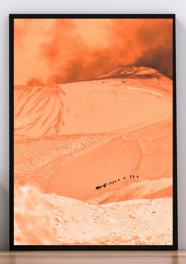 Cuadro foto paisaje naranja