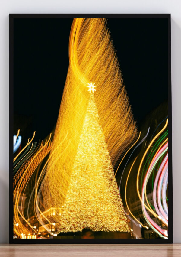 Cuadro foto árbol de luces