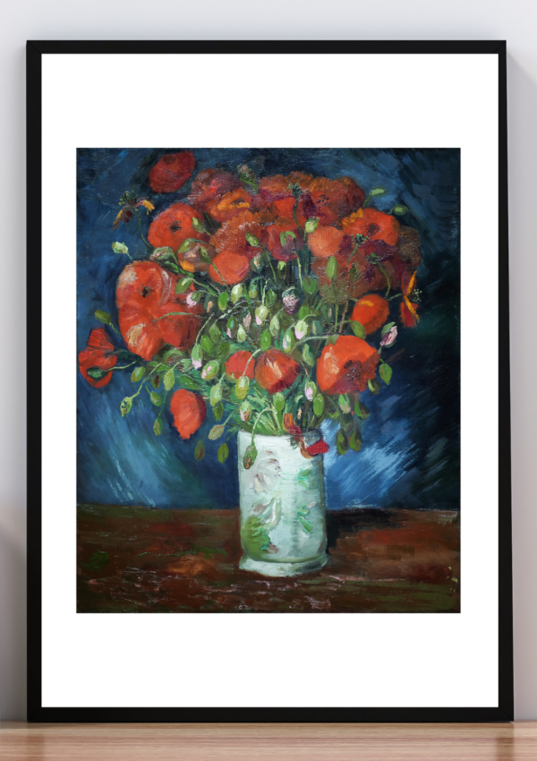 Cuadro Amapolas en un jarrón. Vicent van Gogh 1886