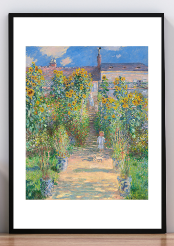 Cuadro el jardín en Vétheuil. Monet 1881