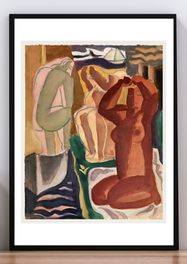 Cuadro bañistas. Karl Schmidt-Rottluff 1922