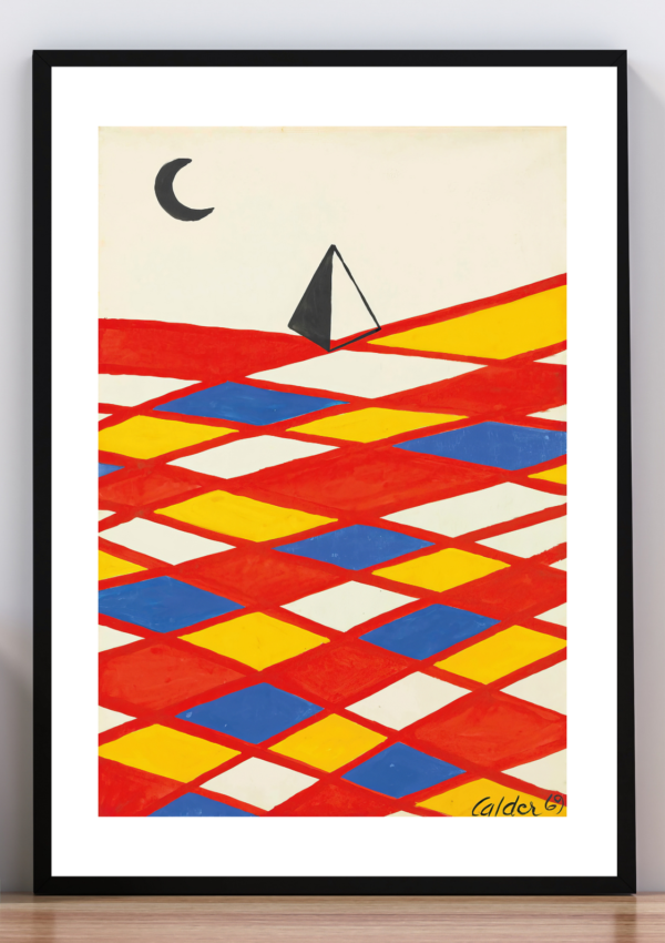 Cuadro Calder Lune et pyramide
