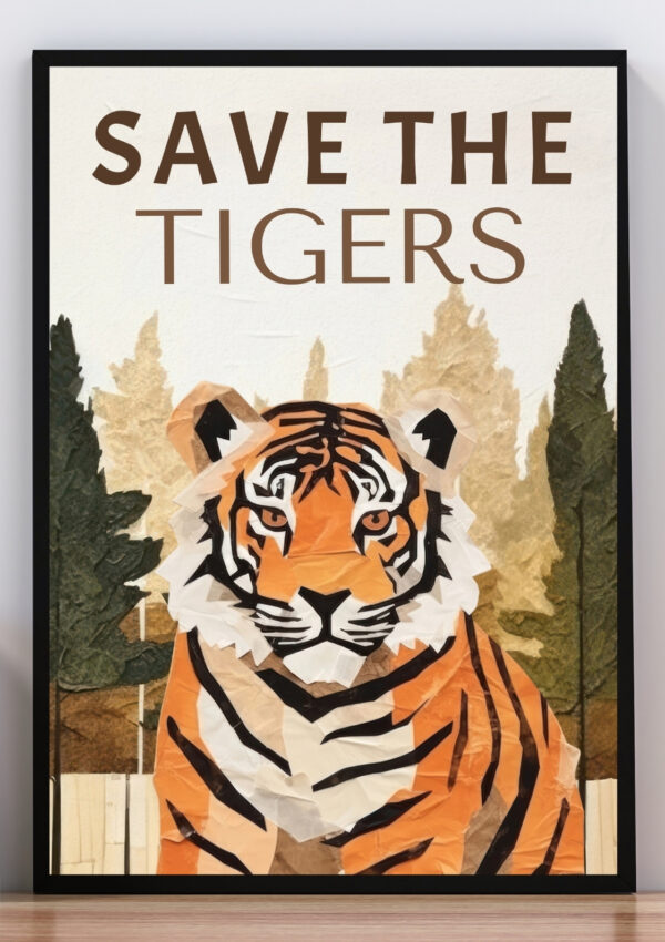 Cuadro ilustración de tigre