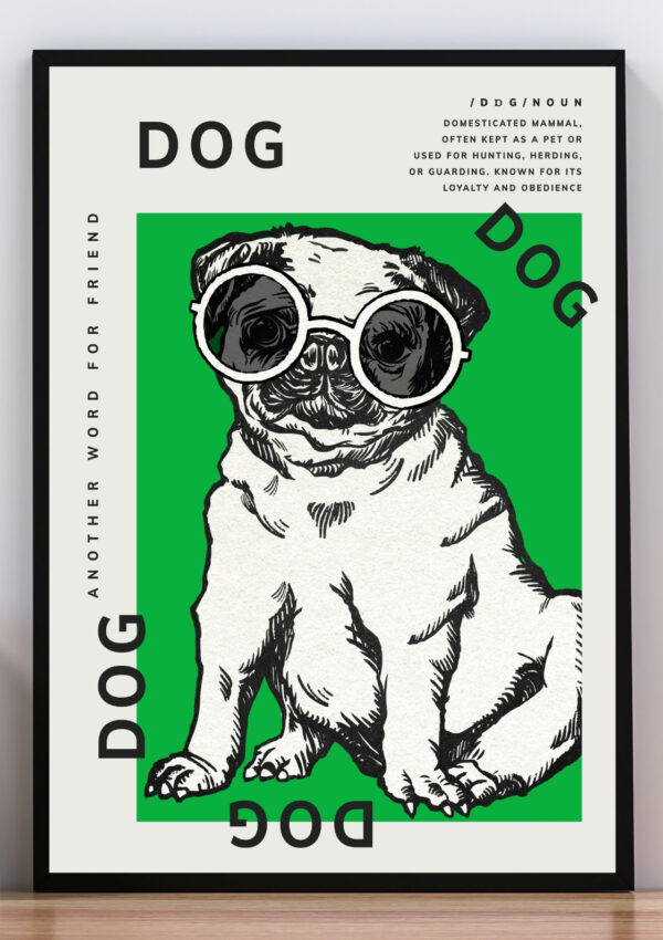 Cuadro ilustración dog