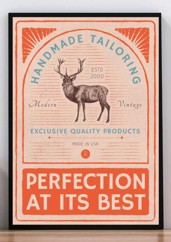 cuadro ilustración ciervo