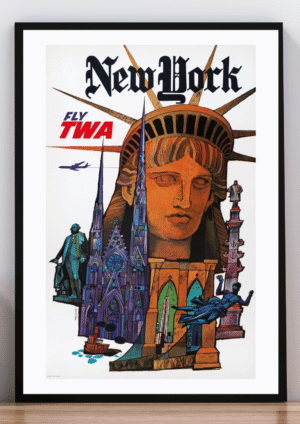 Cuadro Poster vintage fly twa