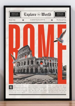 Cuadro poster diario ROME