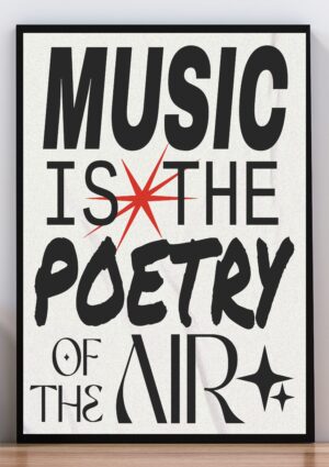 Cuadro poster music is the poetry