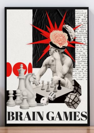 Cuadro poster collage brain games
