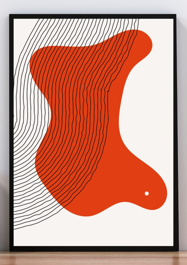 Cuadro Boho rojo y negro II