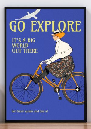 Cuadro poster go explore vintage