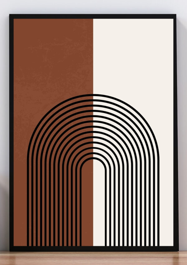 Cuadro boho marrón y negro II