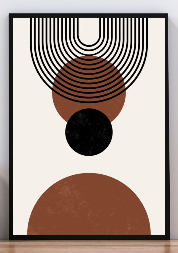 Cuadro boho marrón y negro I