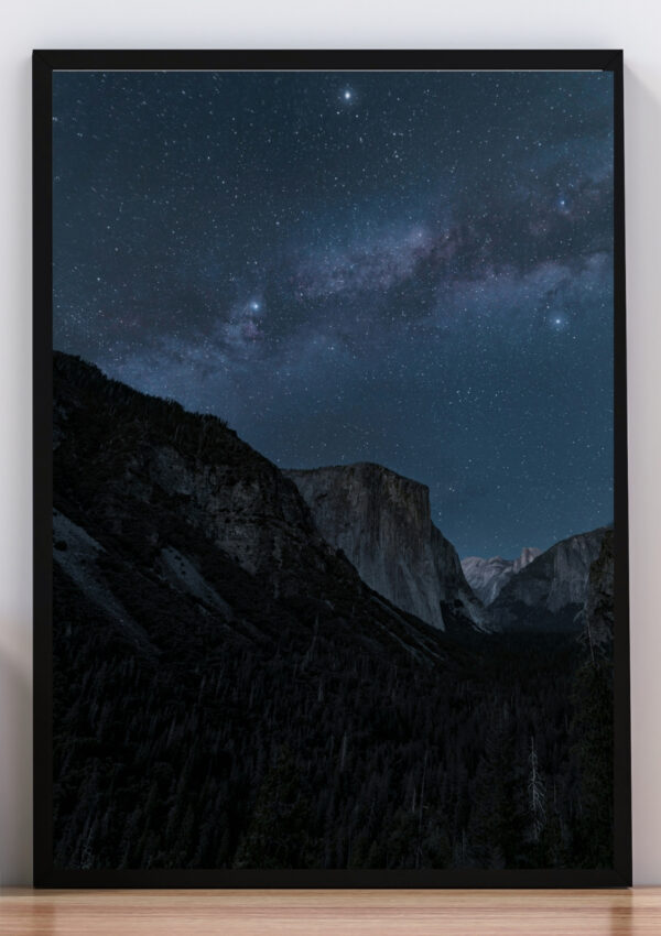 Cuadro montaña y estrellas