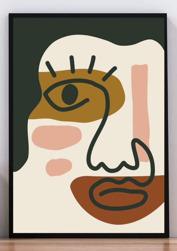 Cuadro rostro abstracto