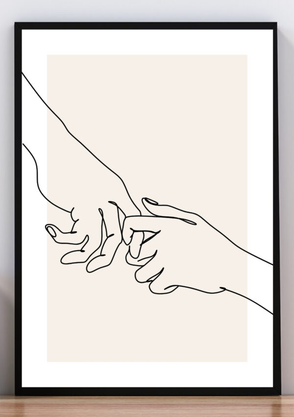 Cuadro rostro abstracto rosa