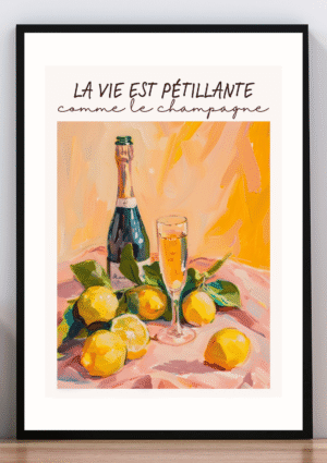 Cuadro la vie est pétillante