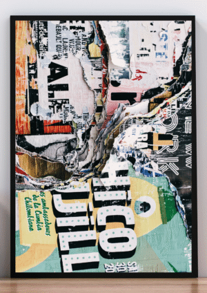 Cuadro ciudad empapelada